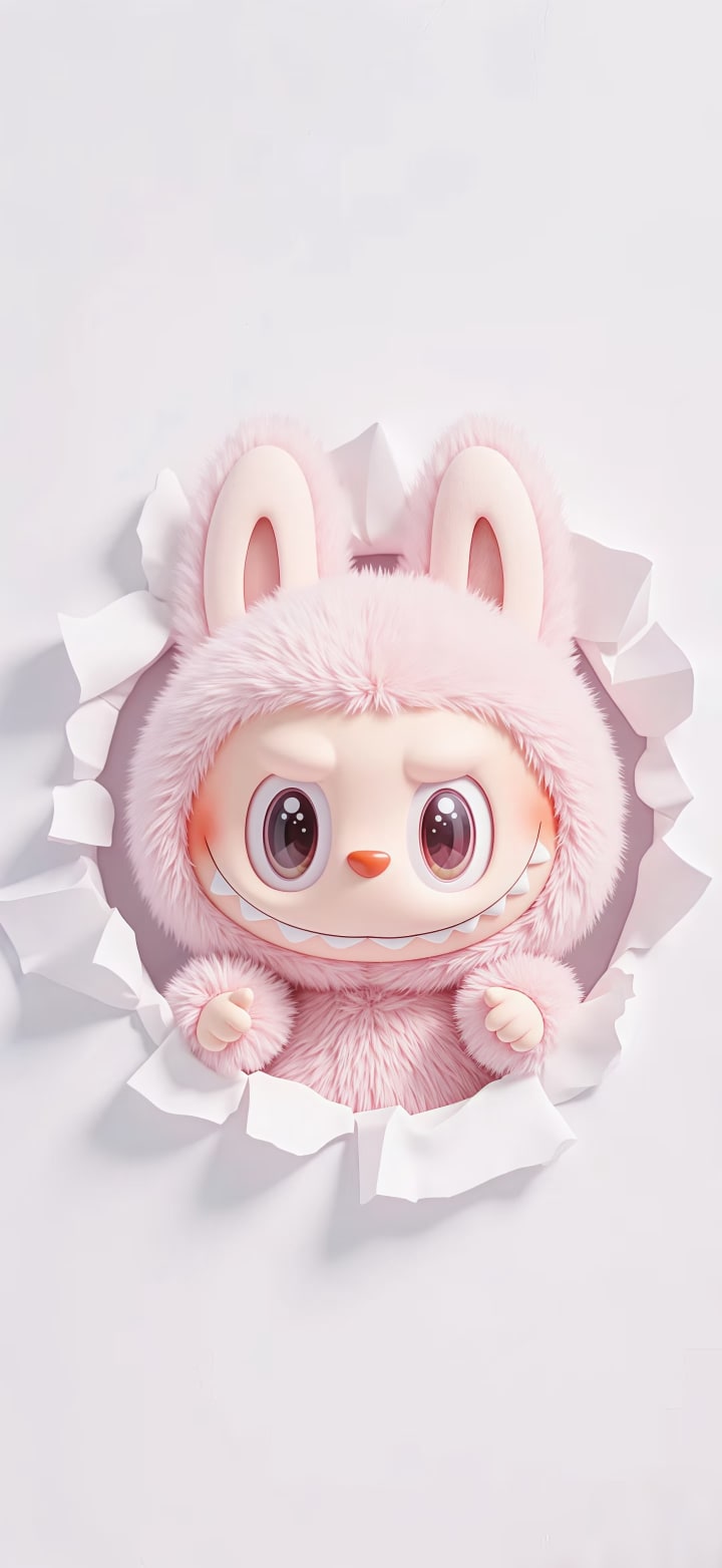 Labubu Bunny Breakthrough Wallpaper